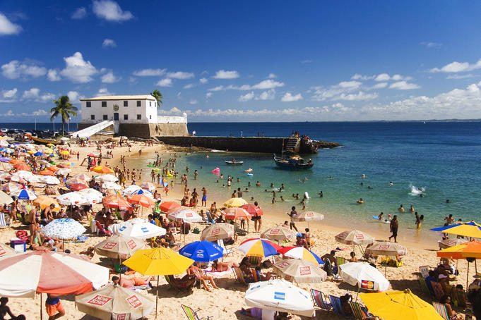 crowded beach